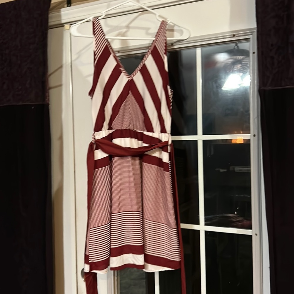 red and white dress